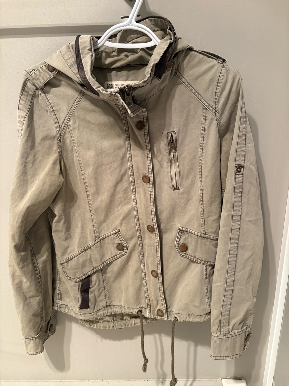 Vintage Hooded Utility Jacket - Green